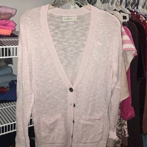 Abercrombie pink cardigan